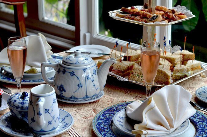 Afternoon Tea at Graycliff Hotel - The plate of treats: sandwiches, scones, petit fours