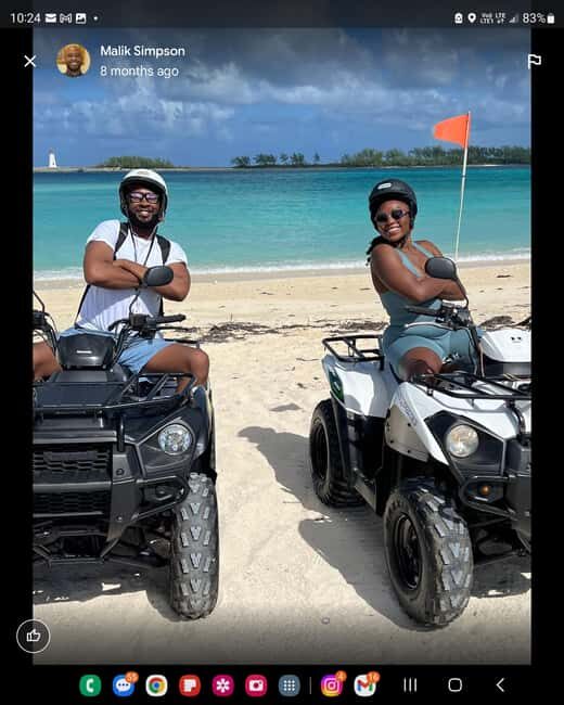Nassau, Bahamas: ATV Quad Bike Rental - Paradise Island and Atlantis area: crossing the bridge for the resort buzz