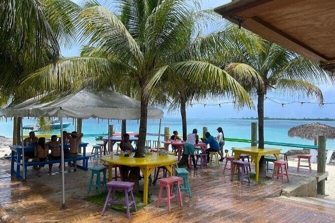 Nassau Optional Cay Hopping Tour on Rose and Pearl Island plus - FootPrintz Resort: the optional deck-dancing and the real food cost
