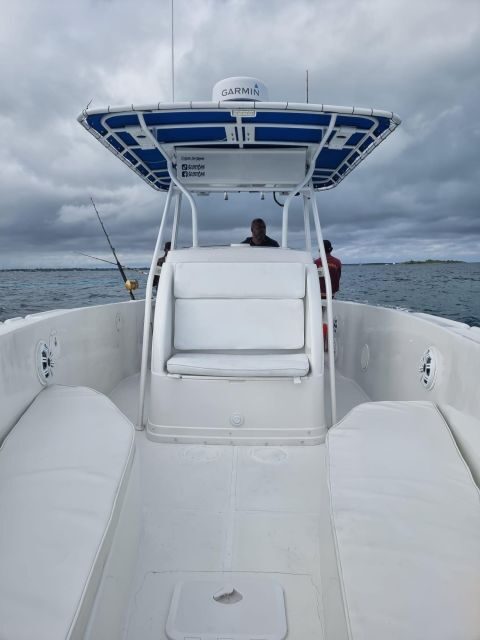 Nassau: Sport-fishing private charter . - Onboard comfort: bathroom in the console and music you can control